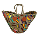Playa Circle Rope Colored Bag - Pumpkin & Avocado