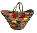 Playa Circle Rope Colored Bag - Red & Pink